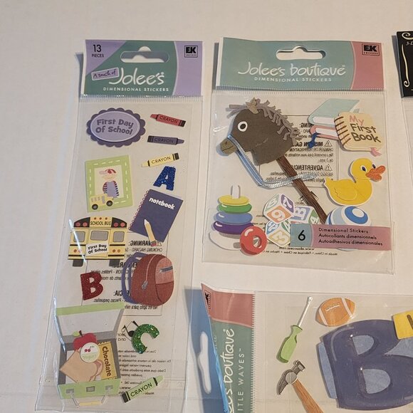 Boy School  Toys scrapbook sticker bundle Craft DIY lot of 8 - Picture 2 of 4